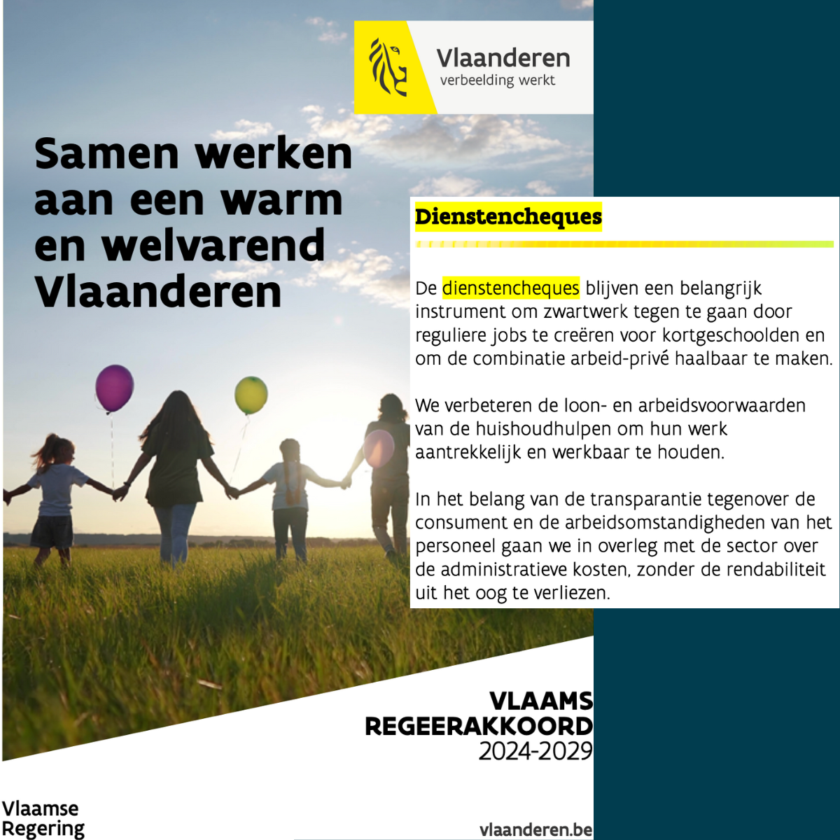 Artikel vanuit het vlaams regeerakkoord omtrent dienstencheques